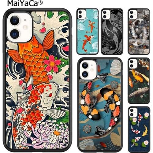 MaiYaCa Japanese Koi Fish Phone Case Cover For iPhone 5s SE 6 6s 7 8 plus X XR XS 11 12 pro max Samsung Galaxy S8 S9 S10 shell