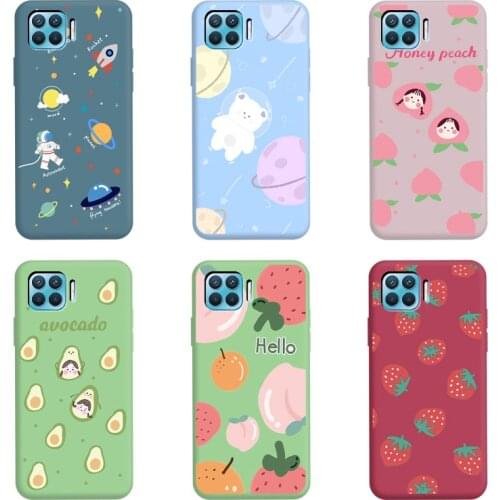 Case For OPPO A93 Frosted Silicone Casing Cute Anime Candy Phone Case Macaron Color Couples Soft Silicone Cover