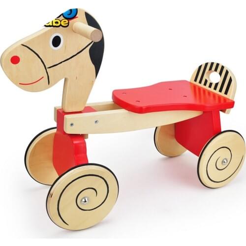 Baby go-cart walkers pure wooden toys children carriage baby ride on car