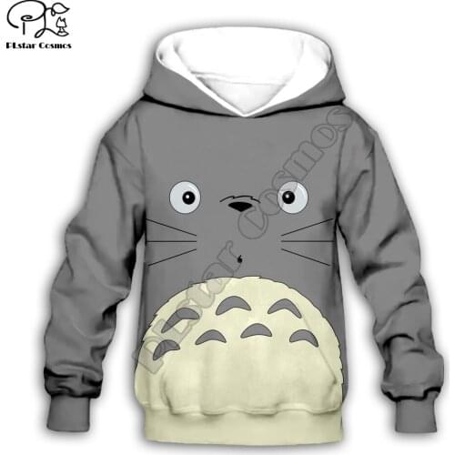 Japanese cartoon anime Totoro Children 3d hoodies/boy sweatshirt Hoodies Fashion Hip Hop Kids Long Sleeve Style-1