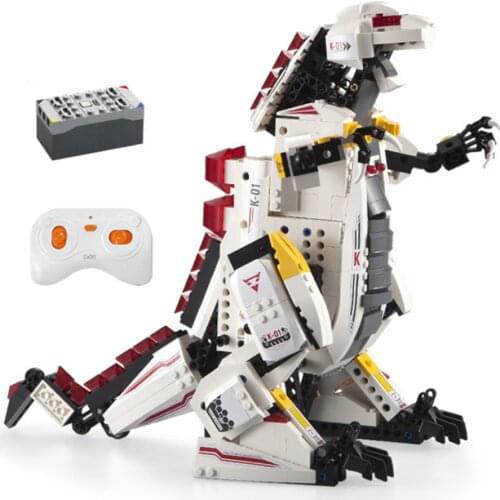688 PCS Electric Building Blocks RC Monsters Dinosaur Technical Remote Control Robot Animals Model Bricks Kids Toys Boys Gifts