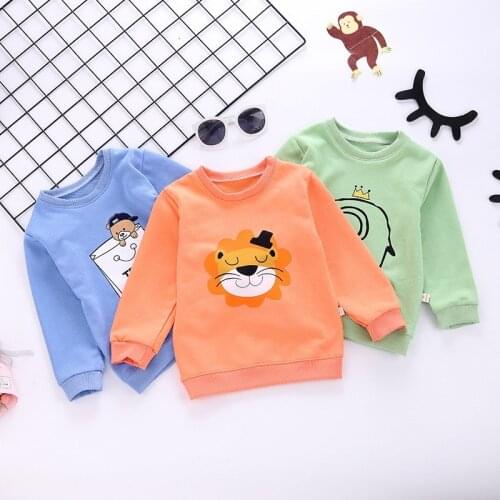Kids Sweatshirt Baby Boys Cotton Long Sleeve Top Children Cartoon Cute Clothes Autumn Spring Toddler T Shirts Girls Hoodies