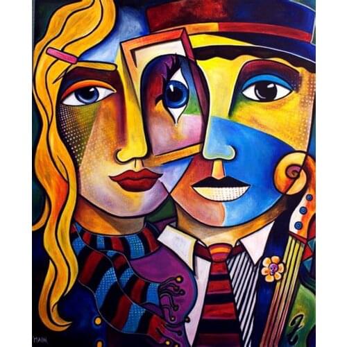 Handmade painting sweet lover on oil canvas for home decor and wallpaper, gallery