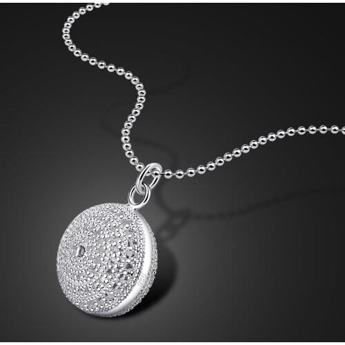 Fashion Simple Geometry Pendant Choker For Women Punk 100% 925 Sterling Silver Long Chain Necklace Jewelry Gift