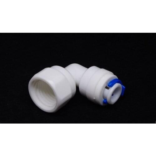 Elbow 1/4" OD Tube Quick Pushfit -1/4" Female Fitting Connection Aquarium RO Water Filter Reverse Osmosis System