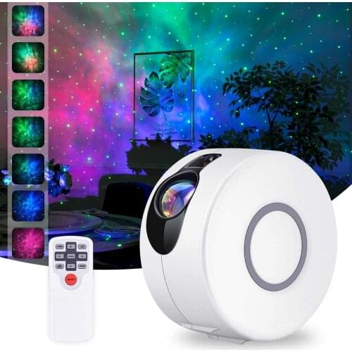 Laser Galaxy Starry Sky Projector star Rotating Water Waving Night Light Bedroom Beside Lamp Led Colorful Nebula Lamp