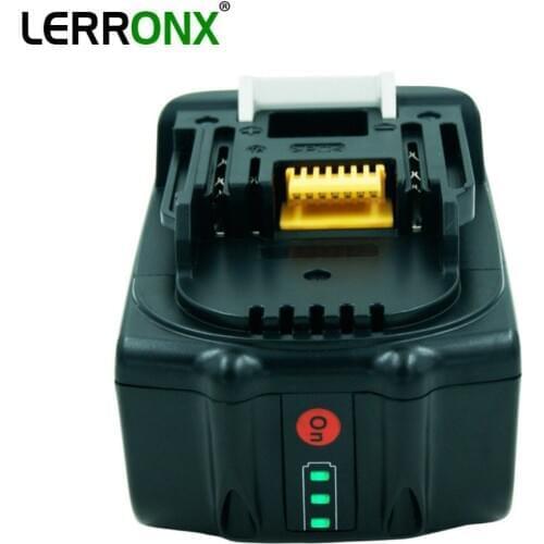 LERRONX With LED 18V 5000mAh Lithium Power Tools rechargeable battery for Makita Cordless Drills BL1815 BL1830 BL1840 BL1850