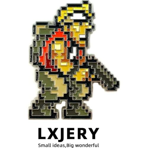 LXJERY Cartoon Enamel Metal Slug Game Pin Badge On Backpack Cute Brooch Pins For Clothes Broche For Women Girls Gift