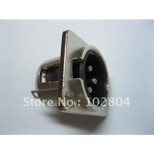 Metal Audio MIC Connector XLR 3 Pin Male Chassis Mount Socket Locking Hot Sale High Quality 30 Pcs Per Lot