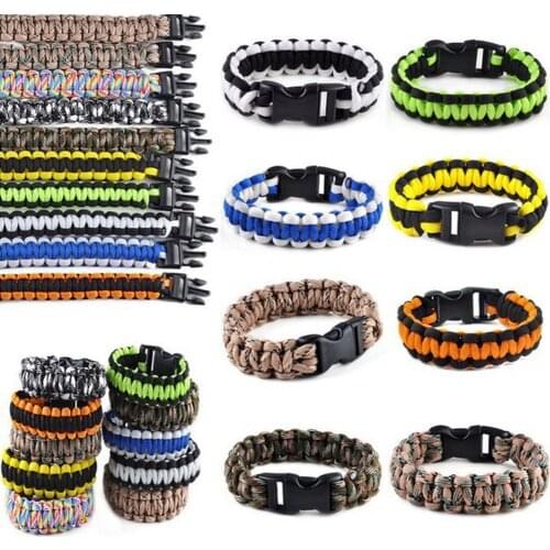 1PC Retail Cobra PARACORD BRACELETS KIT Military Emergency Survival Bracelet Men Charm Bracelets Unisex 9 Colors