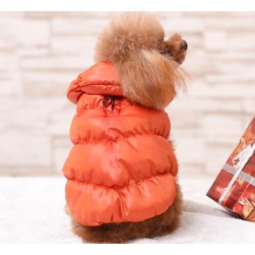 Pet clothing down jacket pet clothes winter personality neck zipper dog clothes