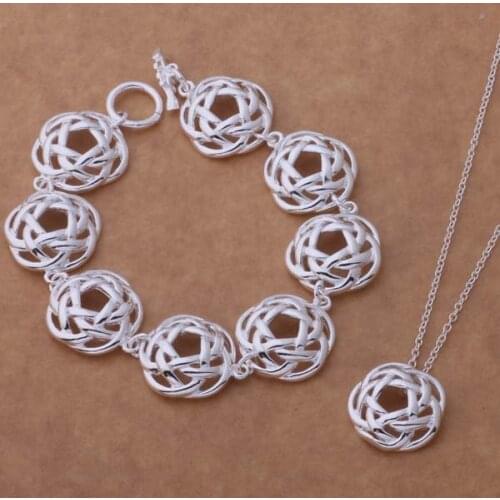 Wholesale High quality silver plated Fashion jewelry Necklace Bracelet WT-215