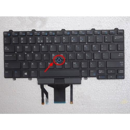Original 90% new US backlit keyboard for DELL Latitude E5450 E5470 E7450 E7470 with mouse rod