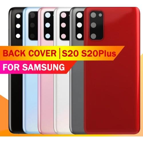 Original Back Glass for SAMSUNG Galaxy S20 G980 SM-G980F S20 Plus G985 SM-G985F Battery Cover Rear Door Housing with Camera Lens
