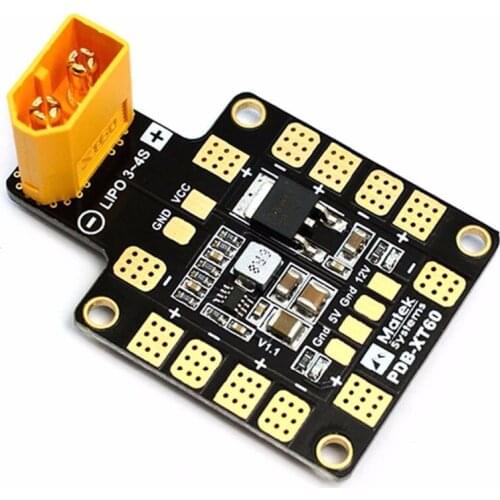 Matek PDB-XT60 Power Hub Distribution Board PDB BEC 5V 12V for Mini QAV210 QAV250 ZMR250 Racing FPV Drone Quadcopter