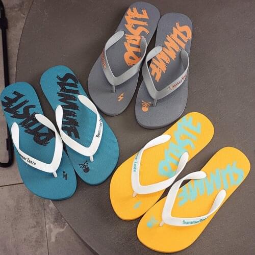 Men Summer Flip Flops Women Mixed Colors Slippers Indoor Or Outdoor Personality Flip Flops Mens Beach Shoes Flat Slippers