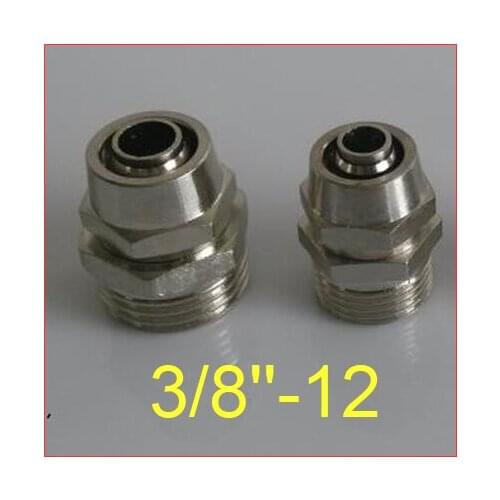 NEW Type pneumatic straight Miniature Mini air Fitting lock net ,3/8 screw thread 12mm TUBE , nylon, polyurethane tube connector