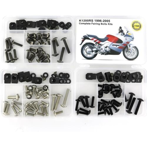 Fit For BMW K1200RS 1996-2005 Motorcycle Complete Full Fairing Bolts Kit Fairing Clips Screws Speed Nuts Screws Steel