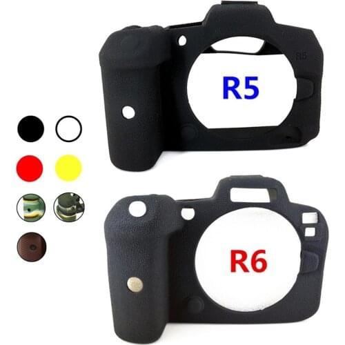 Rubber Silicone Case Body Cover Protector Frame Skin for Canon EOS R5 R6 EOSR5 EOSR6 Mirrorless Camera
