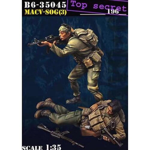 Resin Soldiers Guerrilla Soldiers in Vietnam War Two-person Kit Model 1：35