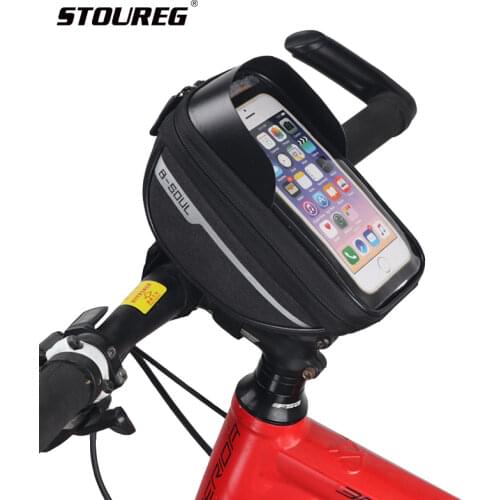 6.4'' Touch Screen Phone Bag Bicycle Front Bag MTB Road Bike Cycling Front Bag Bicycle Cycling Bike Rear Bags