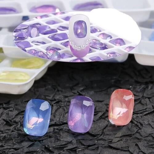 Swarovsky Aurora Mocha Rectangle fillet Glass Crystal Stone Pointback Crystal Rhinestone Jewelry Making Clothing Accessories