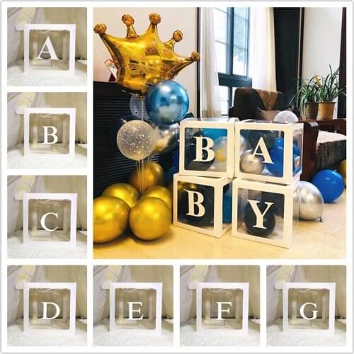 Wedding Decoration DIY Transparent Box Letter Balloon Birthday Party Decoration Baby Shower Christmas Holiday Decorations