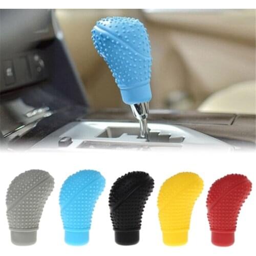 Universal Gear Shift Collars Anti Slip Silicone Manual Automatic Car Gear Shifter Shifter Lever Knob Dust Proof Cover Protector