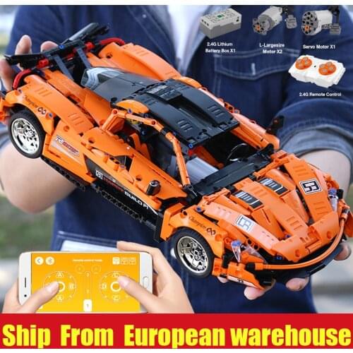 DHL APP RC high-tech Car Compatible MOC-16915 McLaren P1 Motor Function Car Building Blocks Bricks Halloween Christmas Toy