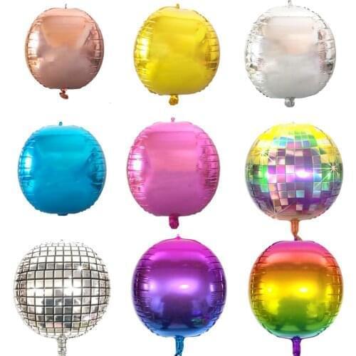 1PCS 22/32inch Rose Gold 4D Round Foil Balloons Metal Balloon Wedding Birthday Party Decor Baby Shower Helium Ballons Supplies