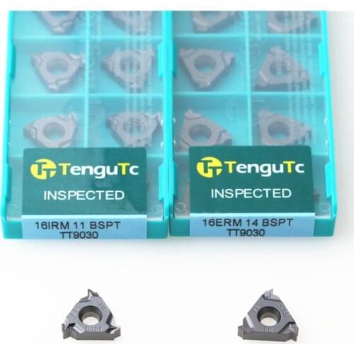 10PCS 16ERM 16IRM 16ER 11 14 19 BSPT TT9030 Turning Tool Machining Cnc Carbide Insert Thread