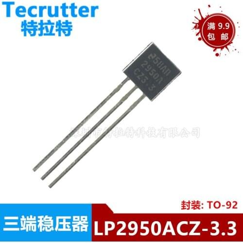 10PCs/Lot New LP2950ACZ-3.3 2950acz-3.3 Lm2950 TO-92 Three-Terminal Voltage Regulator for