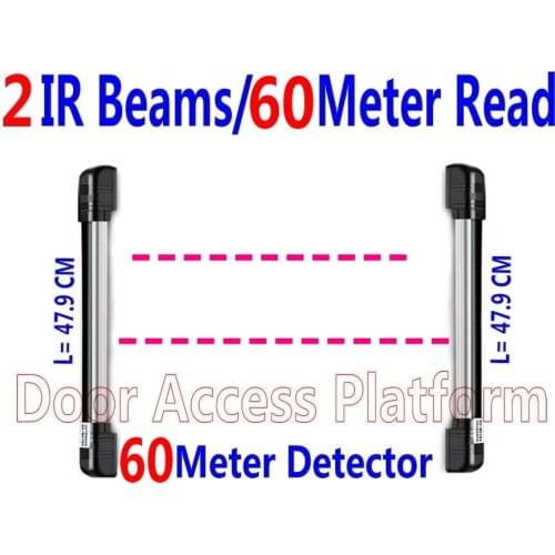 2 IR Light Beams Gate Detector 60 Meter Sensing distance Window Sensor Alarm system/Door photocell anti-theft safety control kit