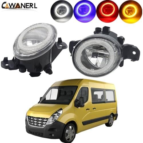 2 Pieces Angel Eye Fog Light For Renault Master 3/III 2010-2015 Car Styling LED Fog Lamp Daytime Running Light DRL 12V