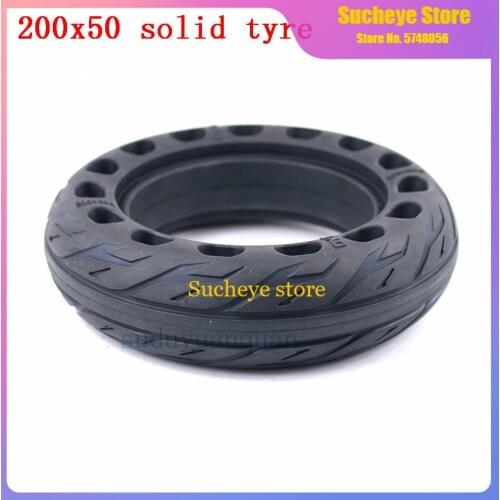 200X50 Solid Tire Ffit for Electric Gas Scooter & Electric Scooter Wheelchair Wheel 8 Inch Non-inflatable Bee Hive Holes Tyre