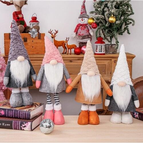2022 New Year 60CM Large Gnome Christmas Faceless Doll Christmas Decorations For Tree Home Ornament Xmas Navidad Arvore De Natal