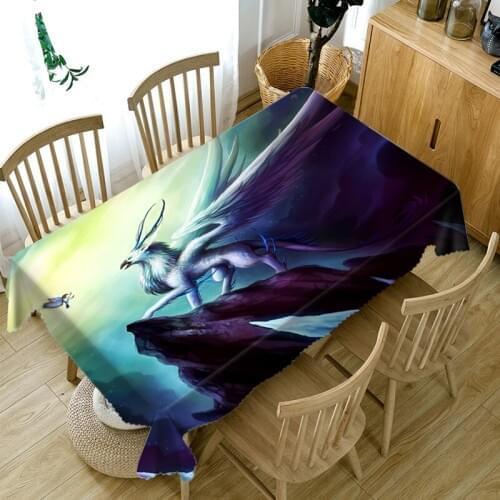 3D Cartoon Pattern Tablecloth Dustproof Polyester/Cotton Tablecloth Wedding Hotel Banquet Decoration Table Cloth Home Rextile