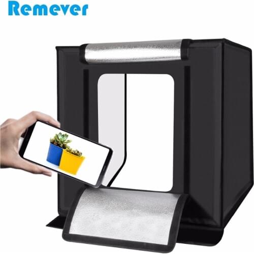40*40*40cm Mini Portable Photo Studio Foldable Photography Softbox with LED Lighting Phones Cameras Tabletop Shooting Tent Kits