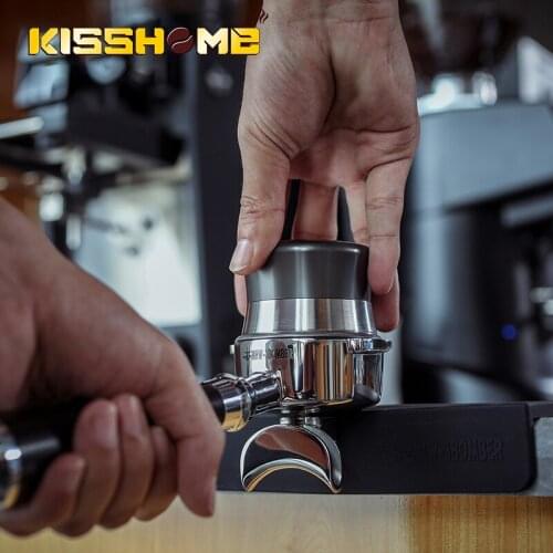 58.35mm Ajustable Coffee Distributor Espresso Tamper Powder Fan-Shaped/Thread Base Hammer Stainless Steel Barista Accessory