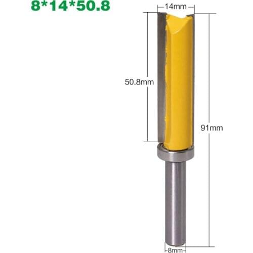 8MM Shank Extra Long Flush Trim Straight Router Bit Woodworking Cutting Tool