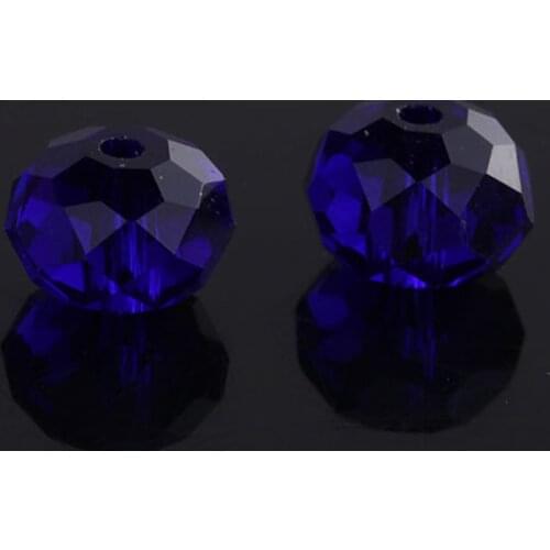 100PCS 8MM Austria Crystal Bead Rondelle Loose Faceted Glass Beads Spacers Beads for Bracelet Jewelry Making