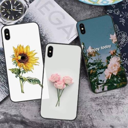 Flower pattern rose daisy art Phone Case for iPhone 12 11 mini pro XS MAX 8 7 6 6S Plus X 5S SE 2020 XR
