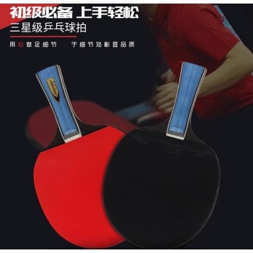 Crossway 3 Stars Pingpong Paddle Straight Grip 2 Pcs 1 short handle And 1 long handle Short Paddle Trainning School Gym Paddles