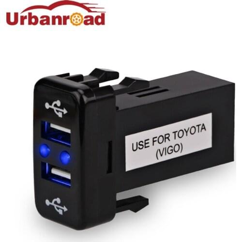 For Toyota USB Charger Adapter Port Socket Interface 12v USB Charger Car Cigarette Lighter Socket Adapter Port For Toyota VIGO