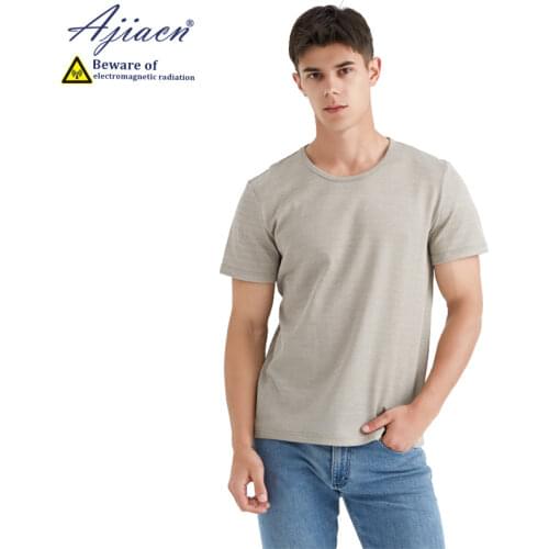 The new listing electromagnetic radiation protective 34.2% silver fiber T-shirt new energy vehicles EMF shielding T-shirt