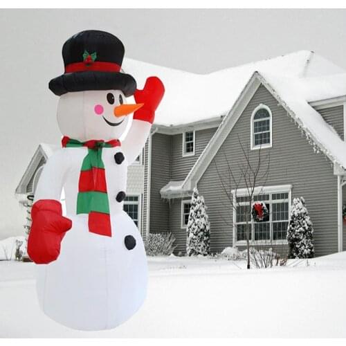 2.4M Giant Inflatable Snowman Blow Up Toy Santa Claus Christmas Decoration For Hotels Supper Market Entertainment Venues Holiday