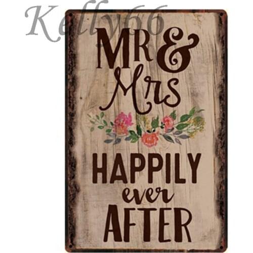 [ Kelly66 ] Happily Ever After Metal Sign Tin Moive Poster Home Decor Bar Wall Art Painting 20*30 CM Size y-1315