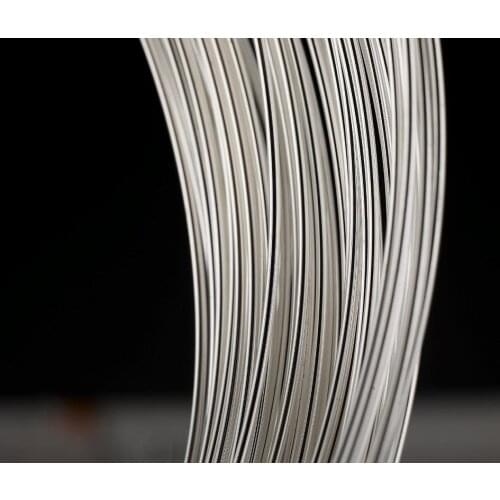 925 Solid Sterling Silver finding 1meters of sterling 0.8mm silver wire Silver Jewelry Bead Wire For jewelry finding