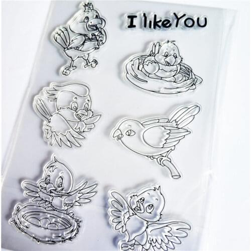 11*16cm bird nest Transparent Clear Stamps / Silicone Seals Roller Stamp for DIY scrapbooking photo album/Card Making