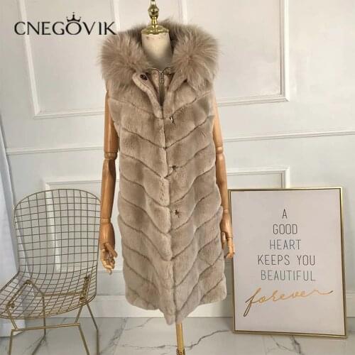 Women Genuine Rabbit Fur Coats Female with hood midum-long style Natural Real Fur Coat hooded 2019 new Splicing patterns fashio